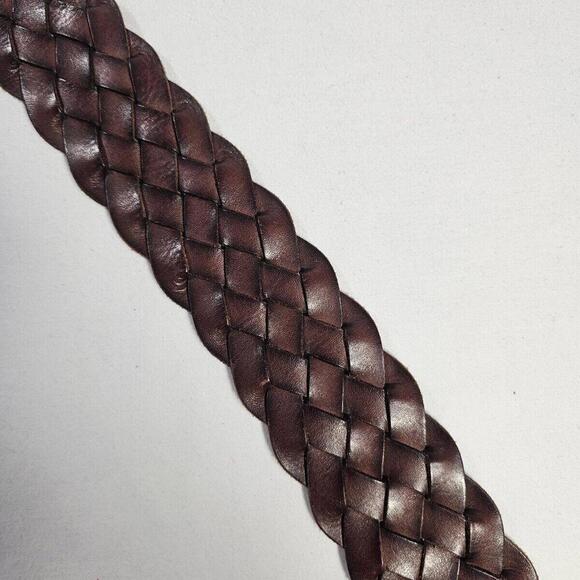 BANANA REPUBLIC Braided Leather Belt Brown SMALL. Boho Chic Trendy Classic - Picture 5 of 7